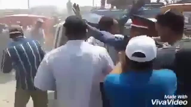 The arrest of a thief in a popular Moroccan market