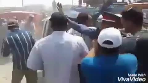 The arrest of a thief in a popular Moroccan market