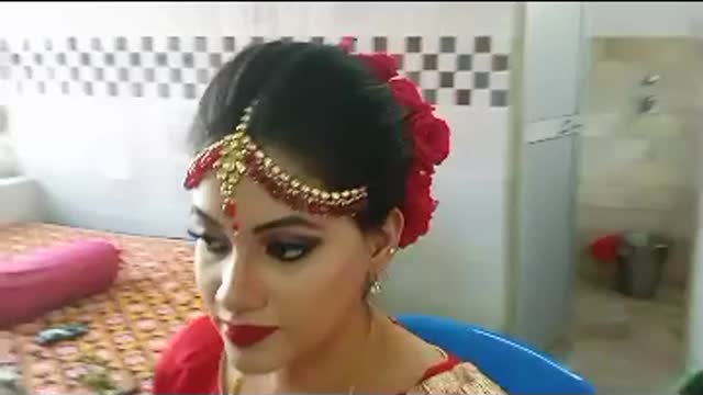 Bridal makeup getup hairstyle