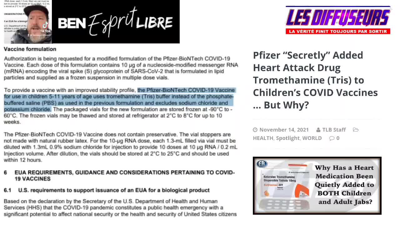 Pfizer ajoute un ingrédient chimique pour contrer les crises cardiaques chez les enfants 5-11 ans