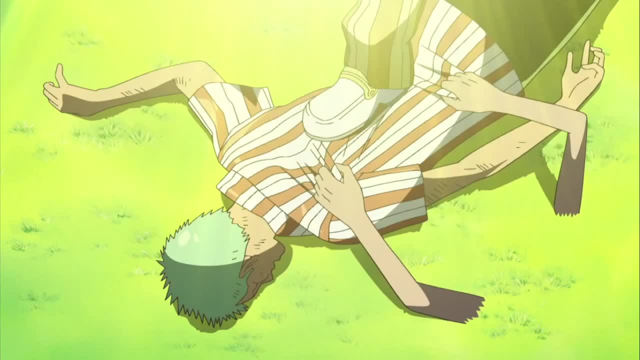 One Piece – Rayleigh saves Zoro from Kizaro