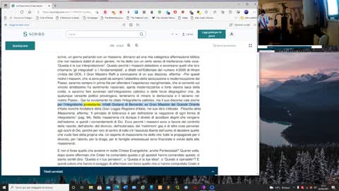 Lettura del libro del 2012 la massoneria smascherata di Giacinto Butindaro parte 19