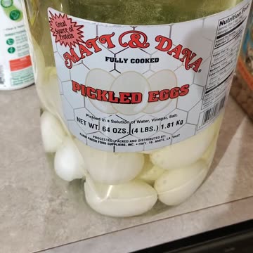 Eating Matt & Dana Fully Cooked Pickled Eggs, Dbn, MI, 10/9/23