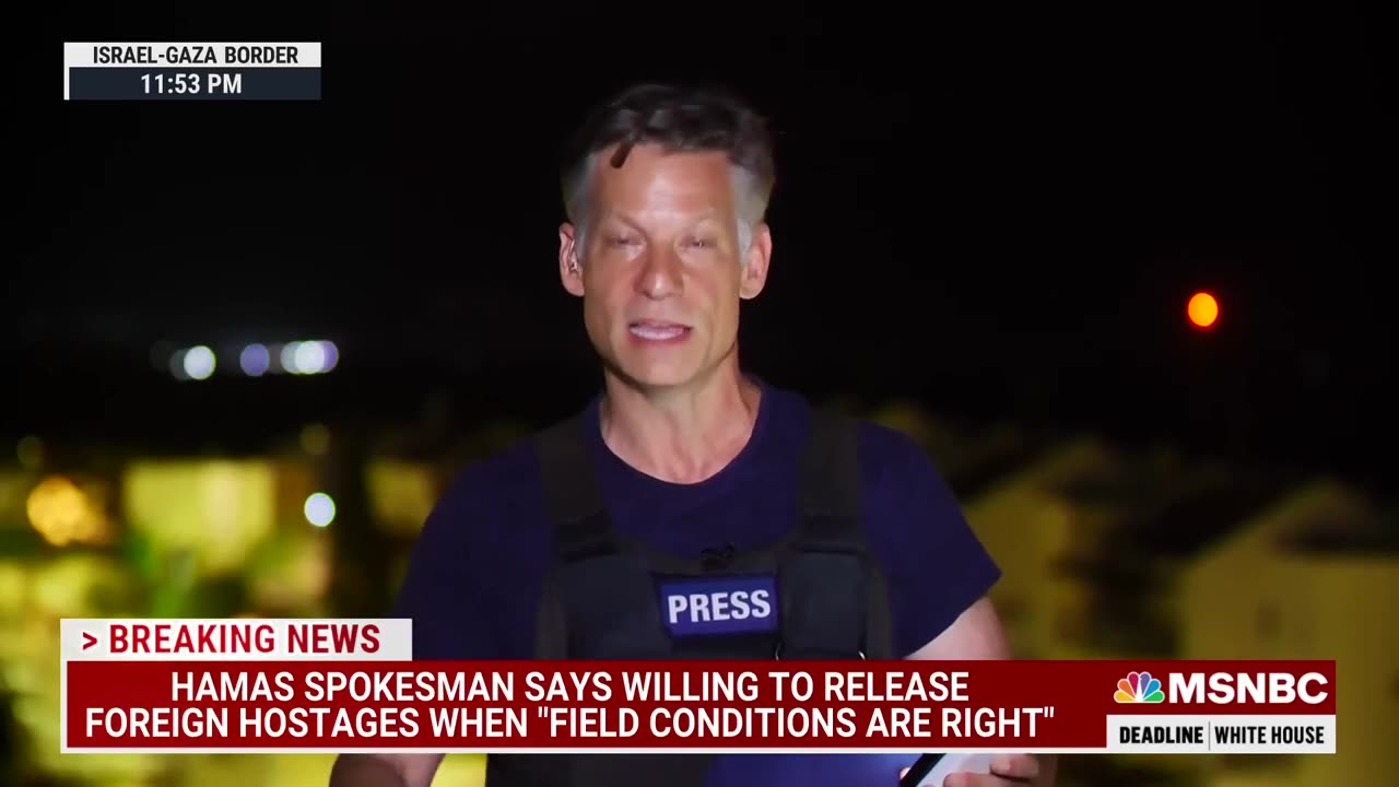 BREAKING- Hamas says they're willing to release foreign hostages when 'field conditions are right'-