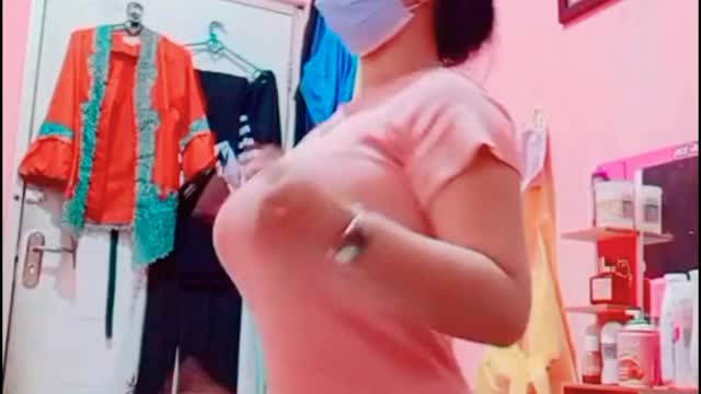 Indonesian Girl With Pink dress show on TikTok