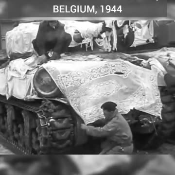 allied troops camouflage their tanks