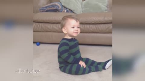 Adorable funny baby video