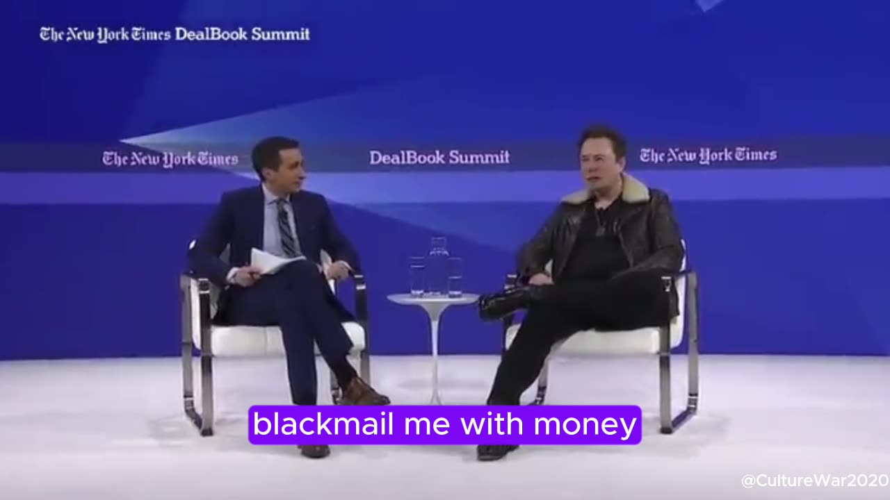 Musk - Tells advertisers to “go f**k” themselves if they are going to try and blackmail him