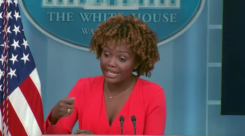 KJP INCOHERENT After Doocy Uses Biden's Own Words Against Him