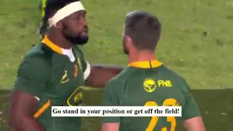 Did You See This Siya Kolisi Telling Willie Le Roux Don't Screw It All Up Again Against Wales 2022