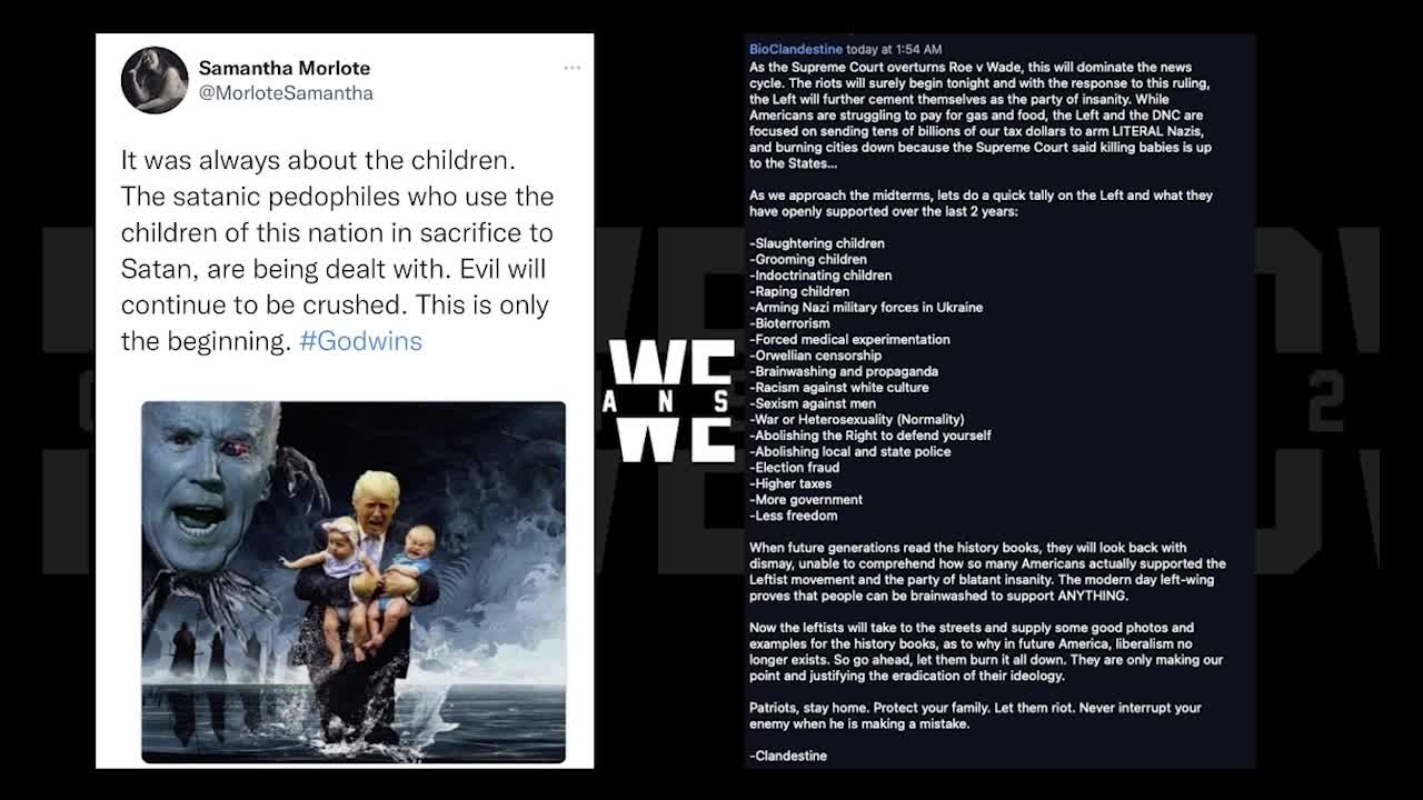 6.24.22: Roe overturned, Gun rights, LIB/Demonic SCREAMS, more PAIN COMING! GRACE + PRAY!