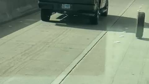 Tires Tumble out of Trailer in Texas