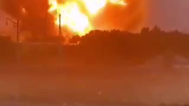 JUST IN - Massive explosion at a military facility near Taraz, Kazakhstan