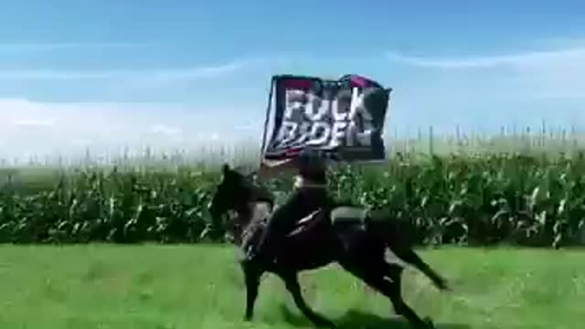 Best Horse Ride I Have Ever Seen - Watch And Wait For It - hint - FJB!