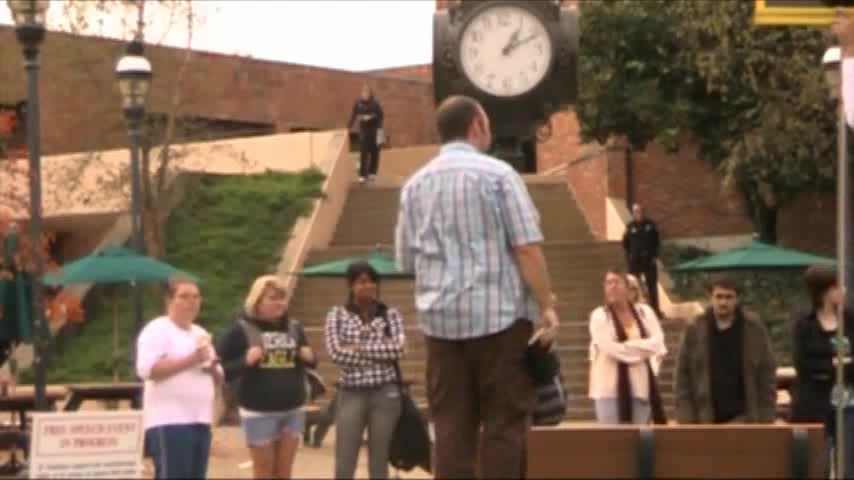 Indiana University Southeast Open Air Preaching - Street Preacher Kerrigan Skelly