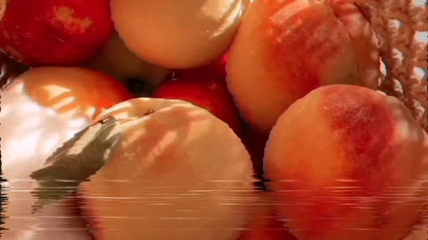 Mouse in a basket of apricots