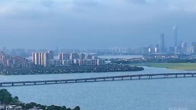 Neat row of villas by the lake