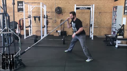 1arm Landmine Press + Lateral Lunge