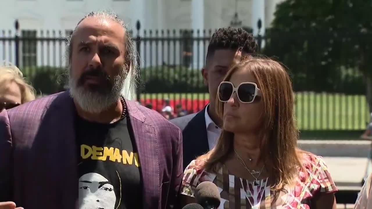 Father of Parkland shooting victim interrupts Pres. Biden's commemoration of new gun law