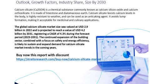 Global Calcium Silicate Market Overview : Size, Share, and Future Trends Forecast