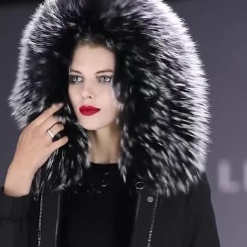 Luxury Warm Natural Raccoon Scarf Women Large Fur Collar Scarves Male Jackets coat