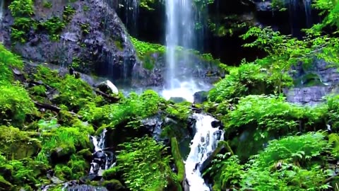 $ Mountain Waterfall 7 Video Background HD 1080p