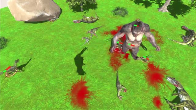 GORO THE GIANT VS DINOSAURS BATTLE - Animal Revolt Battle Simulator