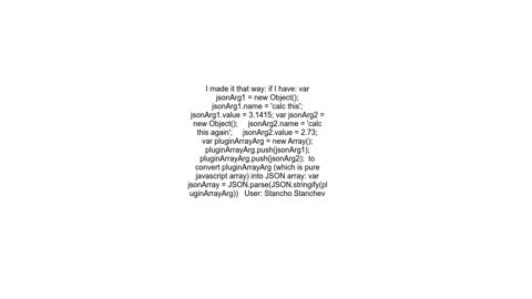 Convert array to JSON