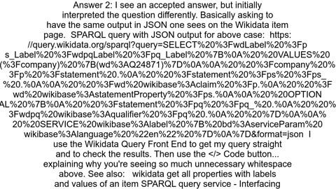 Getting readable results from Wikidata