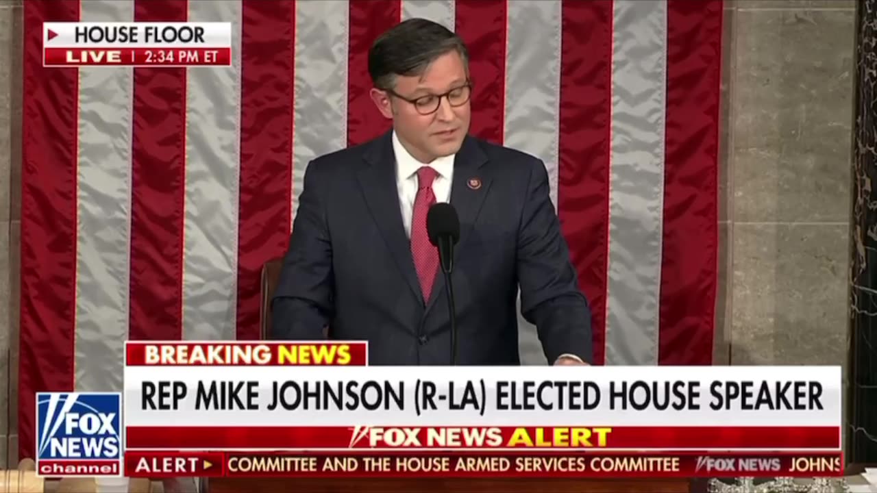 Mike Johnson's Speaker Of The house Acceptance Speech 10-25-2023