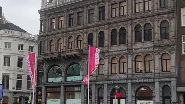 Good Views from Dam Square at Amsterdam