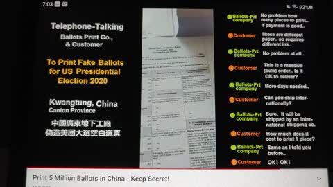 A 5 Million-Ballot-Order to China, "Quantity not a problem, needs money upfront..."