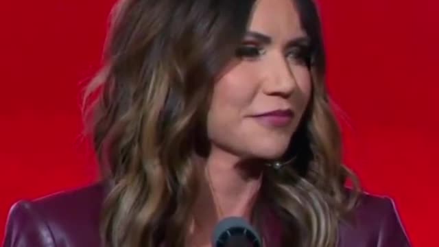 Governor Kristi Noem speaks at the NRA convention