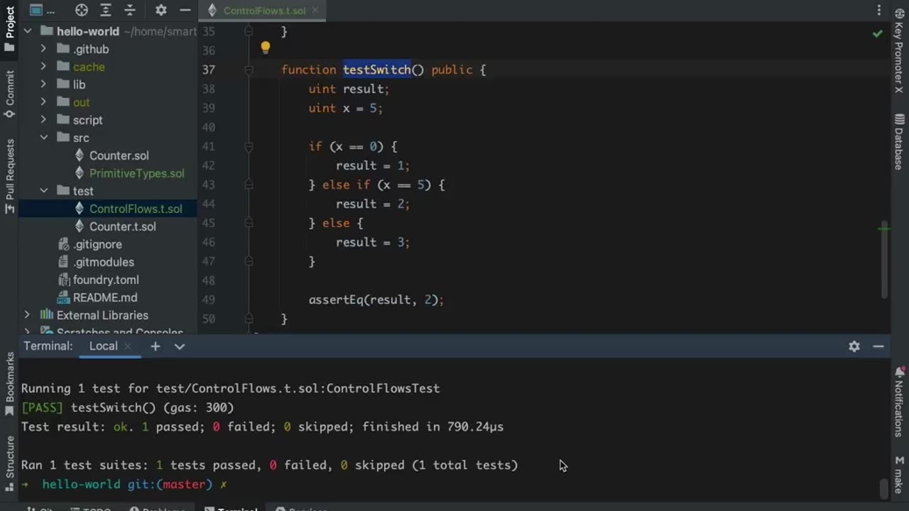 Solidity : Flow Control