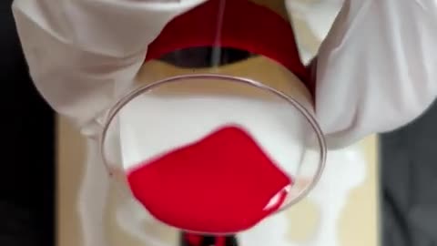 Pouring Painting - Red Black Gold and White onto a Canvas Board #art #pouringpaint #relaxing