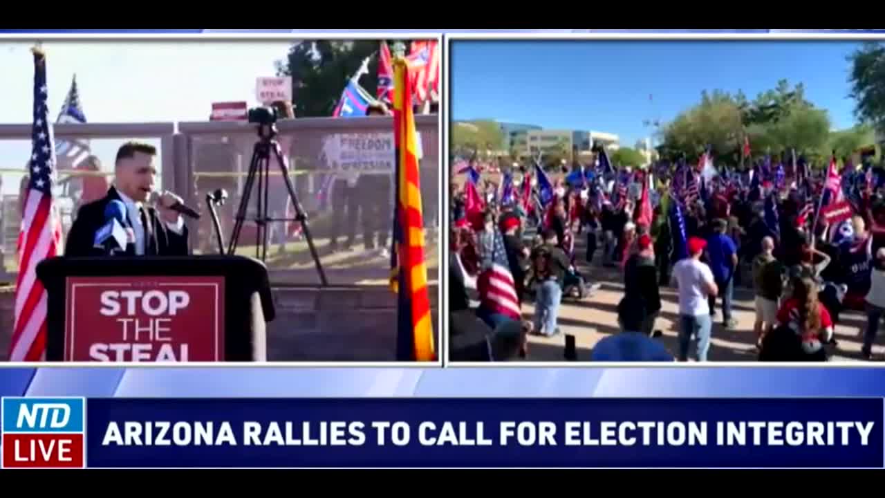 Stop The Steal Rally In Arizona draws large crowd determined to get a fair election