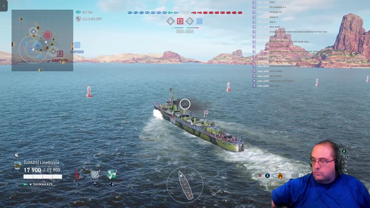 Playing some World of Warships Legends