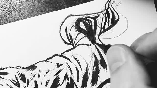 inking a big monster
