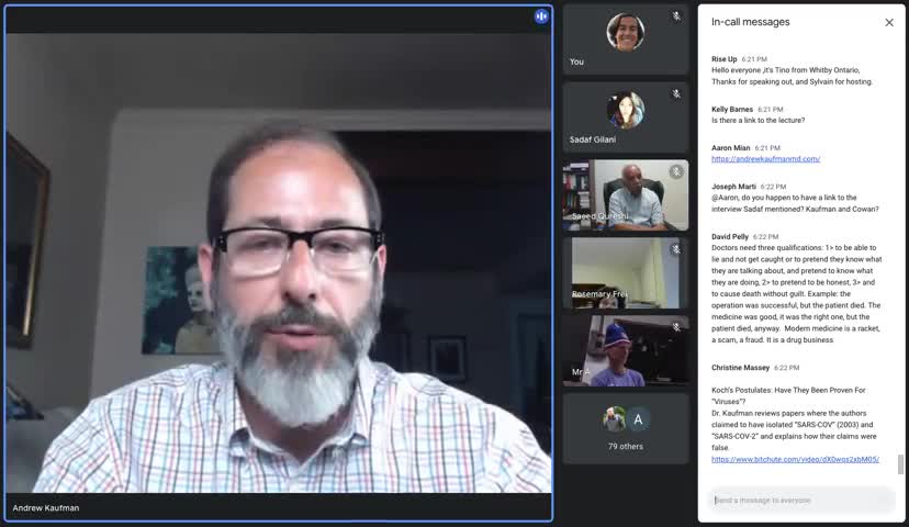 SARS-COV-2 AN INCONVENIENT TRUTH (DR. ANDREW KAUFMAN, DR. SAEED QURESHI, ROSEMARY FREI)