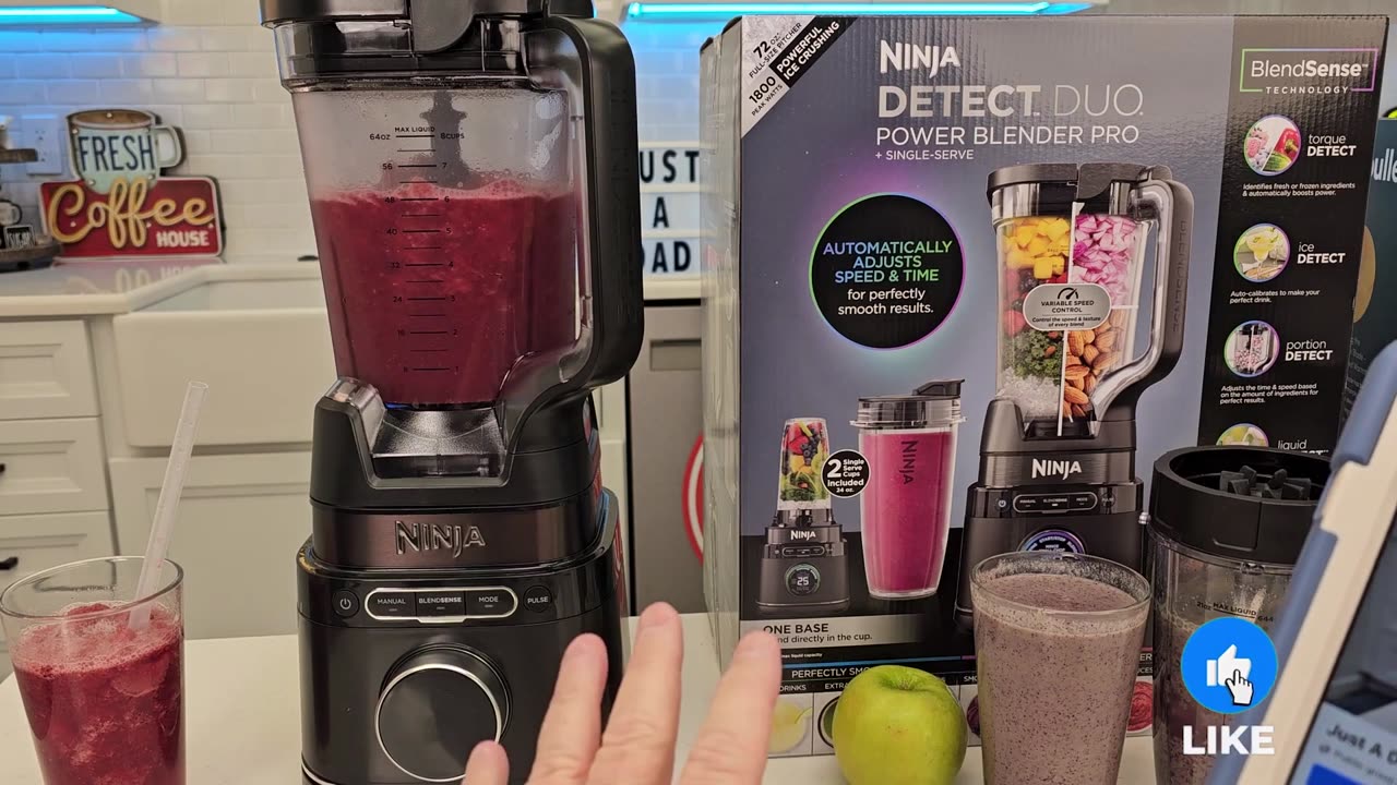 Ninja TB301 Detect Duo Power Blender Pro + Single Serve, BlendSense Technology