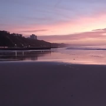 Sunrise Bournemouth beach UK