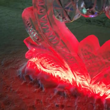 Beautiful figure in a winter evening.