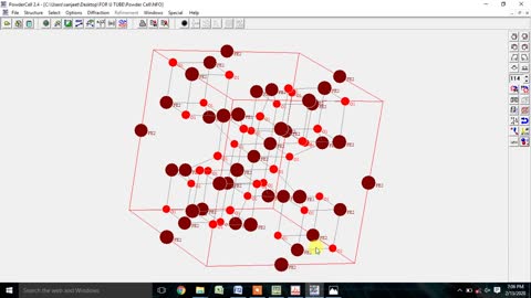 Create Crystal Str Find Bond length & angle📐 d-spacing XRD pattern Powder Cell Software