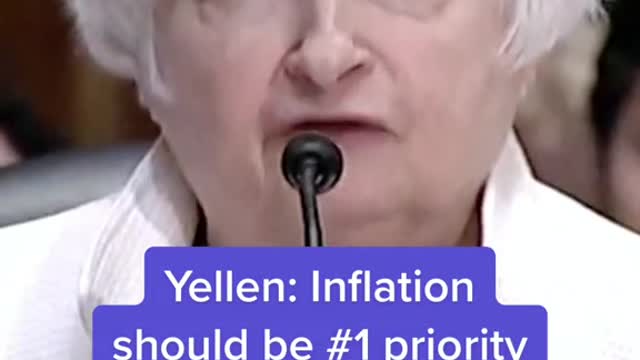 Yellen: Inflation should be #1 priority