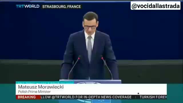 Il Premier Morawiecki Mateusz a Strasburgo