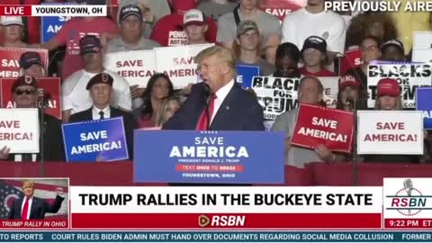 President Trump MAGA rally - Crowd Goes Silent