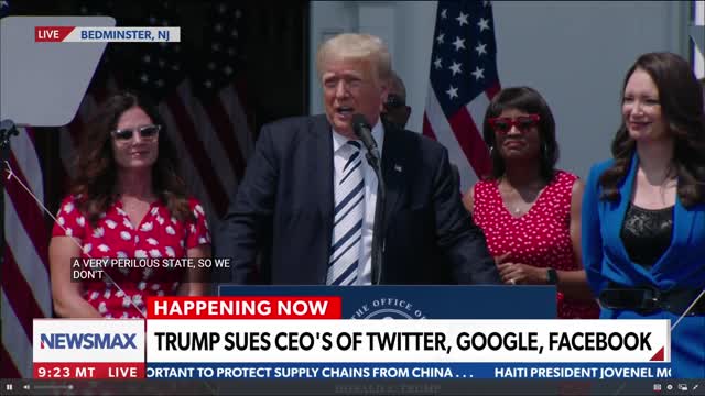 Trump Files Class Action against Twitter, Facebook and Google