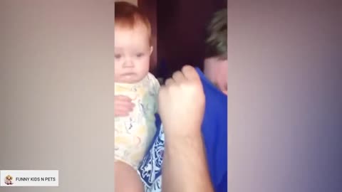 Adorable Father and babies