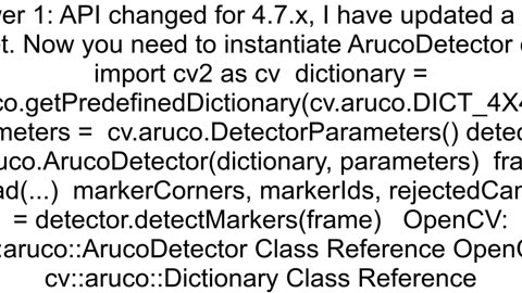 AttributeError module 39cv2aruco39 has no attribute 39Dictionary_get39