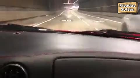 The chilling snort of a Ferrari inside the Ayrton Senna tunnel in Brazil